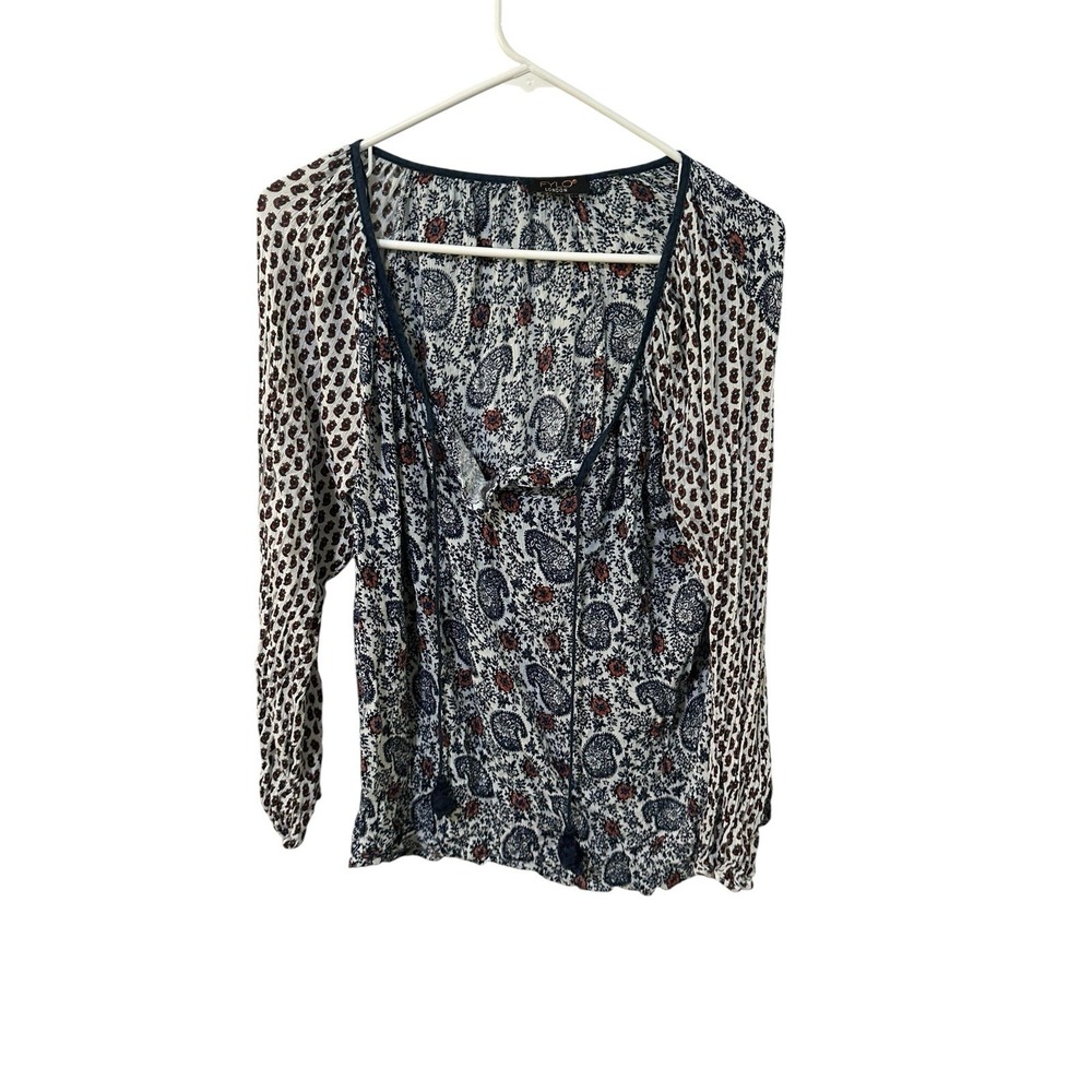 Fylo London Size Large Boho Blouse Top